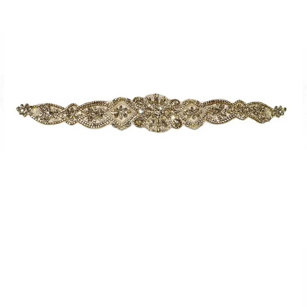 Handmade White Gold Beaded Belt